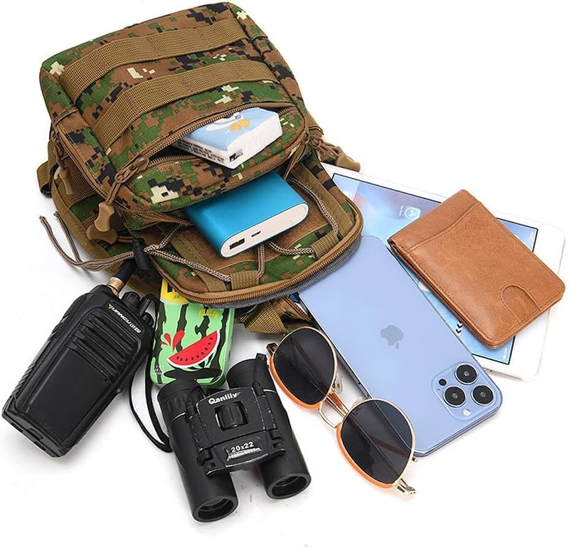 Viriber Tactical Backpack, Waterproof Military Cross-body Molle Sling Shoulder Backpack Chest Bag for Outdoor Every Day Carry CP - Image 1